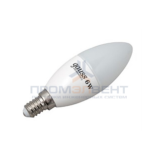 Лампа Gauss LED Elementary Candle 6W E14 4100K 1/10/50