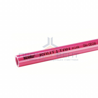 Труба из сшитого полиэтилена REHAU RAUTITAN pink - 50x6.9 (PE-Xa/EVOH, PN10, Tmax 90°C, штанга 6 м.)