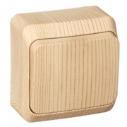 Переключатель одноклавишный Этюд сосна [уп 25 шт]