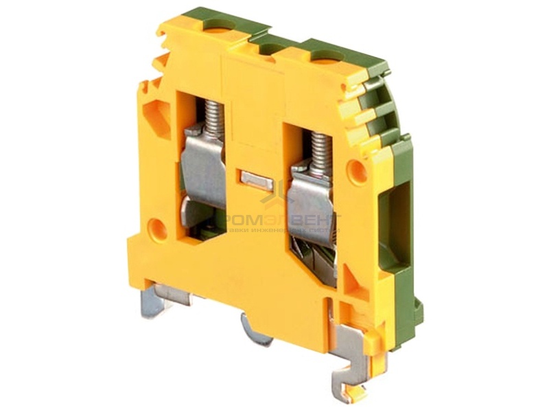 Клеммник ABB М6/8 P на DIN-рейку 6мм.кв. желто-зеленый